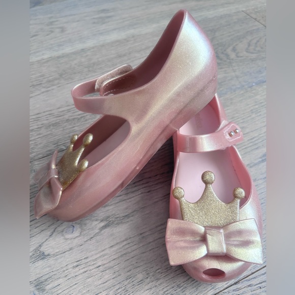 Mini Melissa rose gold girls shoes size 12 - Picture 4 of 5
